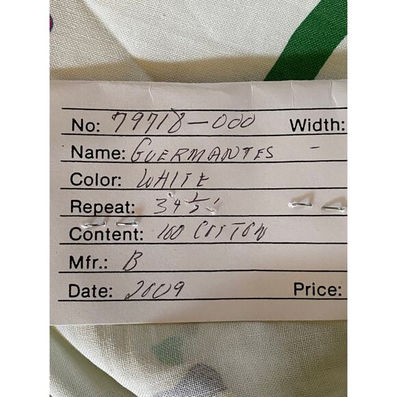 Brunschwig & Fils "Guermantes" fabric flowers vintage swatch light weight 1 yard - Picture 7 of 7